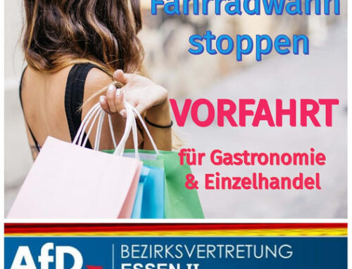 AfD auf der Seite von Rüttenscheider Einzelhandel & Gastronomie