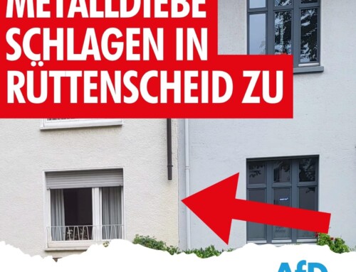 ACHTUNG… Diebe stehlen Regenrohre