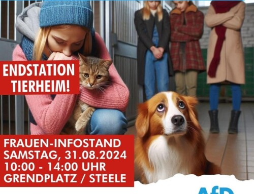 FRAUEN-INFOSTAND FÜR DIE TIERE UND MENSCHEN IN UNSERER STADT