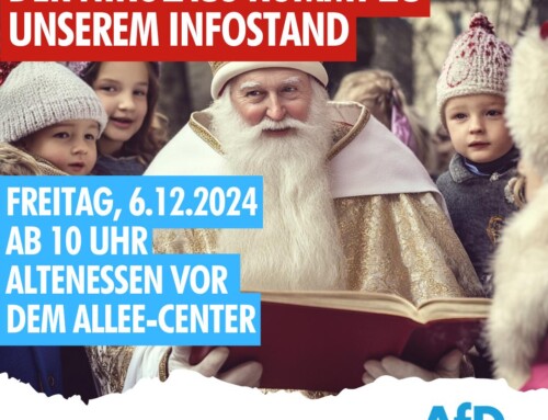 Der Nikolaus kommt zu unserem Infostand!