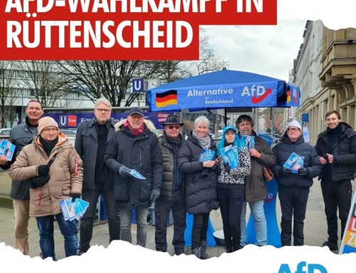 Erfolgreicher Wahlkampfstand in Rüttenscheid