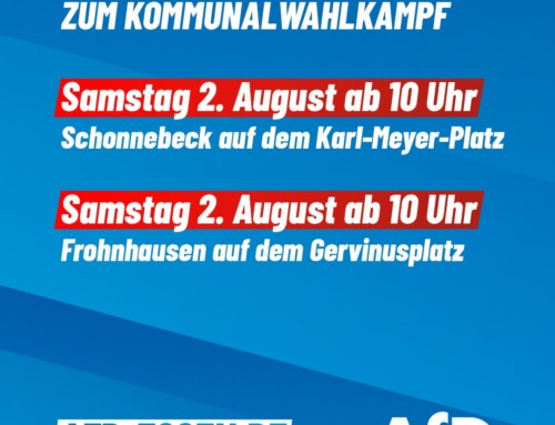 Infostände zum Kommunalwahlkampf