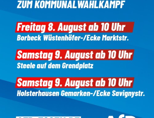 Infostände zum Kommunalwahlkampf