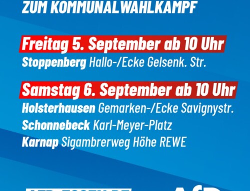 Anstehende Infostände zum Kommunalwahlkampf