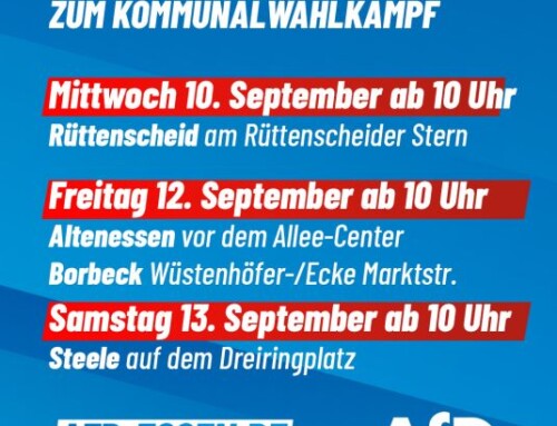 Letzten Infostände zum Wahlkampf