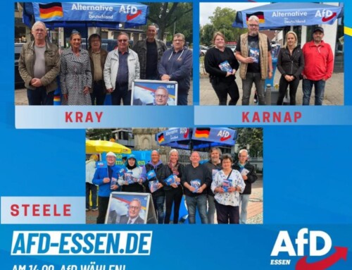 Erfolgreiches Wahlkampf-Wochenende in Kray, Karnap, Steele, sowie in Kupferdreh!